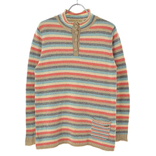 Crocodile ボーダー柄 長袖ニットセーター