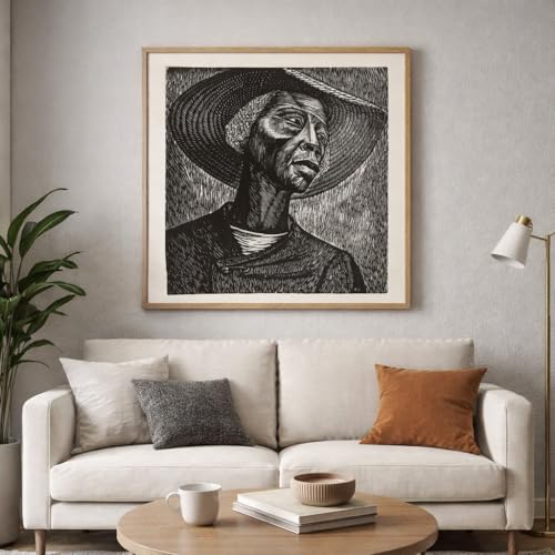 Impression Sharecropper Elizabeth Catlett grand format pour salon moderne