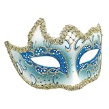 Coddsmz Masquerade Mask Venetian Party Halloween Mask Costumes Mardi Gras Mask St Patricks Day Party Accessory (Blue)
