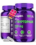 L-Tryptophan 500mg – Hochdosierte Kapseln – 180 Stück | Essenzielle Aminosäure | GMP-zertifiziert & in Deutschland laborgeprüft (1 Pack)