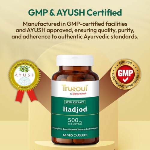 Image of Baidyanath Trusoul Hadjod 60 Veg Capsules | Strengthens Bones Naturally 7 Enhance Joint Recovery | For Bone Support, Wellness Capsules | Helps Joint Flexibility