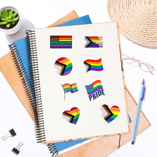 Image of Pack 9 Pcs LGBT Pride Gay Sticker for Cars Trucks Laptops Vehicles Window Helmets Computers Motorcycles Bumper Stickers Removable Waterproof Vinyl Decals Car Exterior Accessories