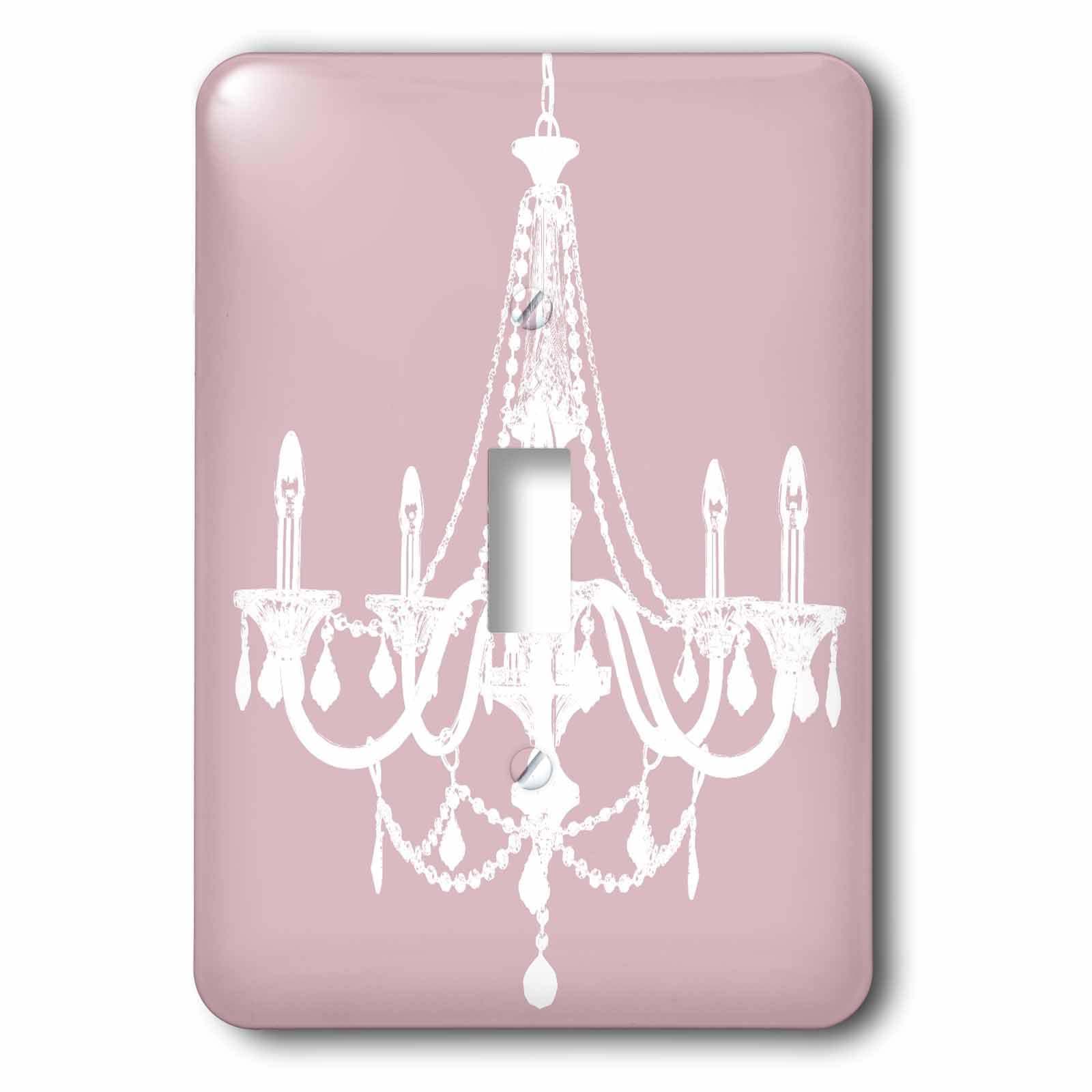 Interrupteur à bascule chic rose et blanc 3drose LSP 192799_1
