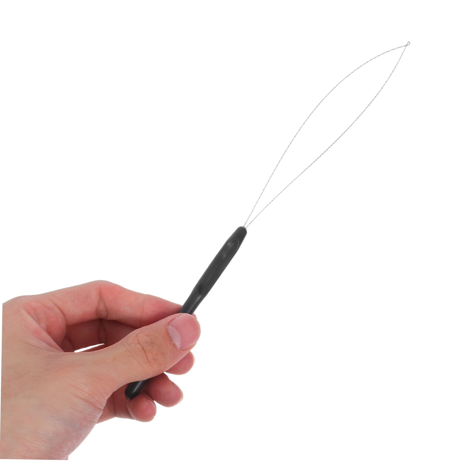 100pezzi Strumento Infila-aghi per Extension Capelli Infila-perline Manico in Plastica Ganci per Extension Capelli Accessori per Aghi da Trazione