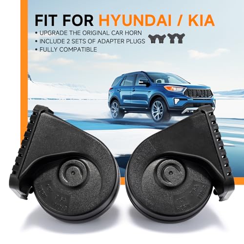 Image of Car Horn for Hyundai /Kia 12V 130dB Auto Horns Tucson Elantra Santa Fe Kona K4 /Forte Sportage Telluride K5 Dual-Tone Electric Snail Horn Waterproof with Cover