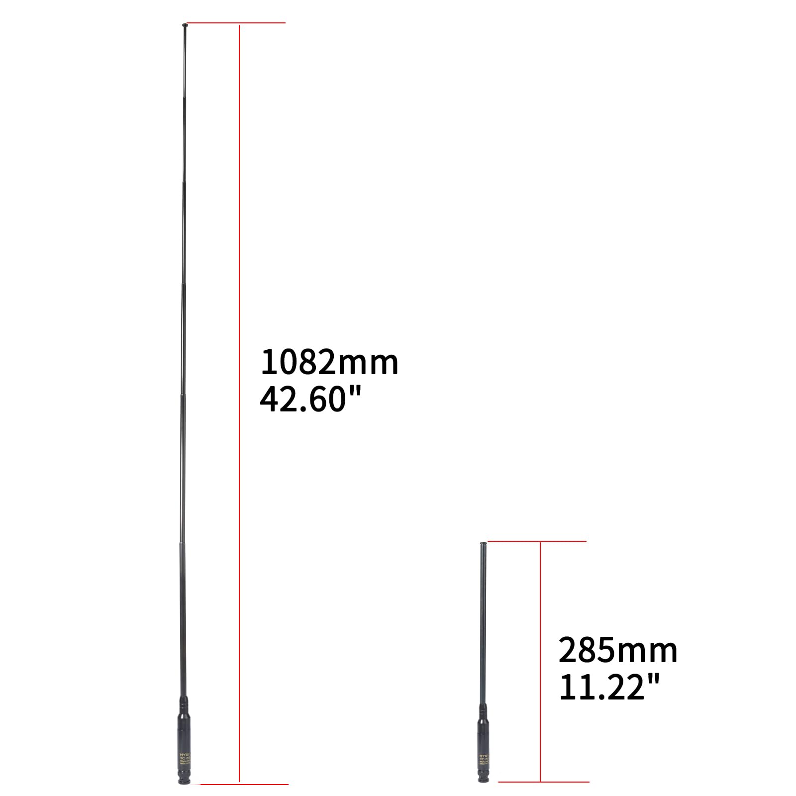 Antenna BNC 27 MHz telescopica portatile per radio, connettore antenna a presa, compatibile con Cobra Midland Uniden e ricetrasmettitori 27 MHz bidirezionali