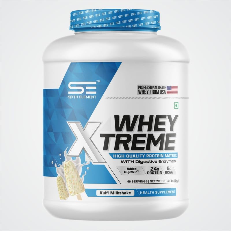 See full amazon price history chart for SIXTH ELEMENT X-TREME Professional Grade Whey Protein Powder with Digestive Enzymes - Kulfi Milk Shake flavour (2 KG) SIXTH ELEMENT X-TREME Professional Grade Whey Protein Powder with Digestive Enzymes - Kulfi Milk Shake flavour (2 KG) (B0CXM4JXFH) Amazon Price History, Amazon Price Tracker
