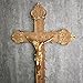 BC Catholic Crucifix Wall Cross, Jesus Christ Religious Home Decor, Catholic Wedding Gift, Gold Color Finish, 12