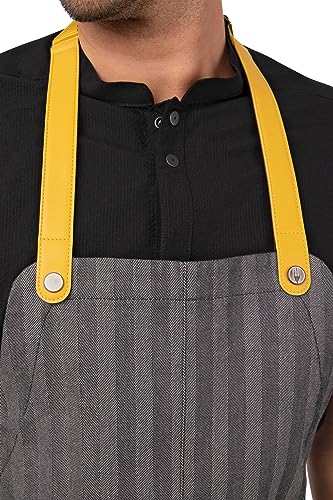 Tablier bavette Seattle Chef Works en denim premium et finitions soignées