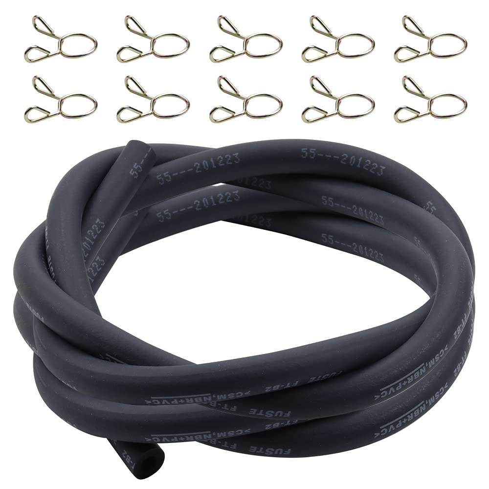 5.5mm Fuel Line (ID 5.5mm * OD 10mm) 1/5 Inch Gas Tube Fuel Hose 5 Feet with 10pcs Clamps for ATV Quad Pit Dirt Bike Go Kart Moped Pocket Bike Motorcycle-image-29