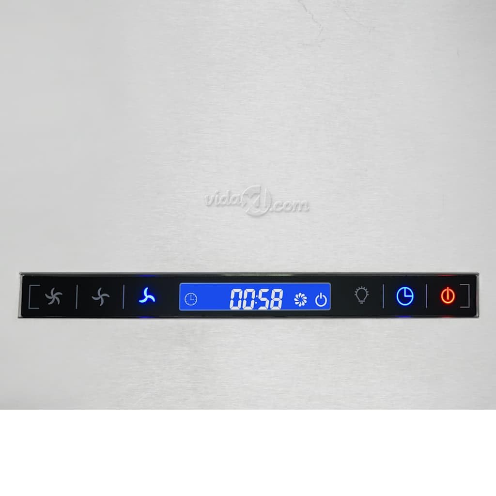 Campana colgante de acero inoxidable con sensor táctil LCD de 55 cm, campana extractora silenciosa con filtro de carbón activo e iluminación LED para cocina y estufa