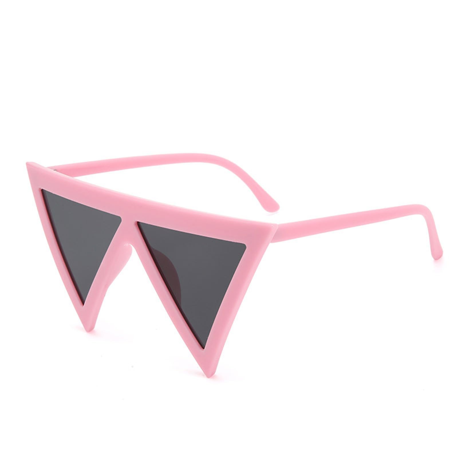 Fankexi Triangle Oversized Sunglasses for Women Retro Party Cat Eye Sun Glasses Polarised Sunglasses UV400 Protection Eyewear,Pink