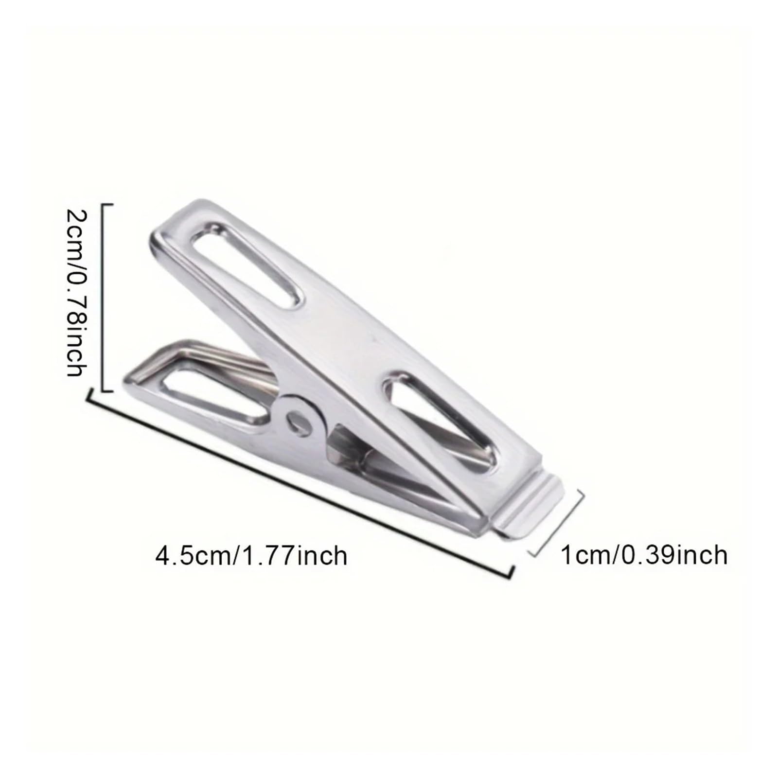 Metall-Wäscheklammern, 200 Stück, Edelstahl-Wäscheklammern, Metall-Clips zum Trocknen im Innen- und Außenbereich, zum Aufhängen von Handtüchern, Socken für Wäscheleine, Befestigung von Handtüchern