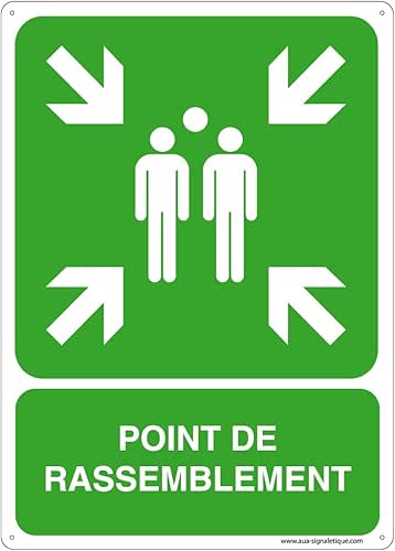 AUA SIGNALETIQUE - Panneau Prépercé (4 Trous) avec Angles arrondis