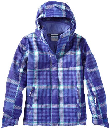 Columbia Girl's Bugaboo Interchange Jacket, Purple Lotus Plaid, Medium