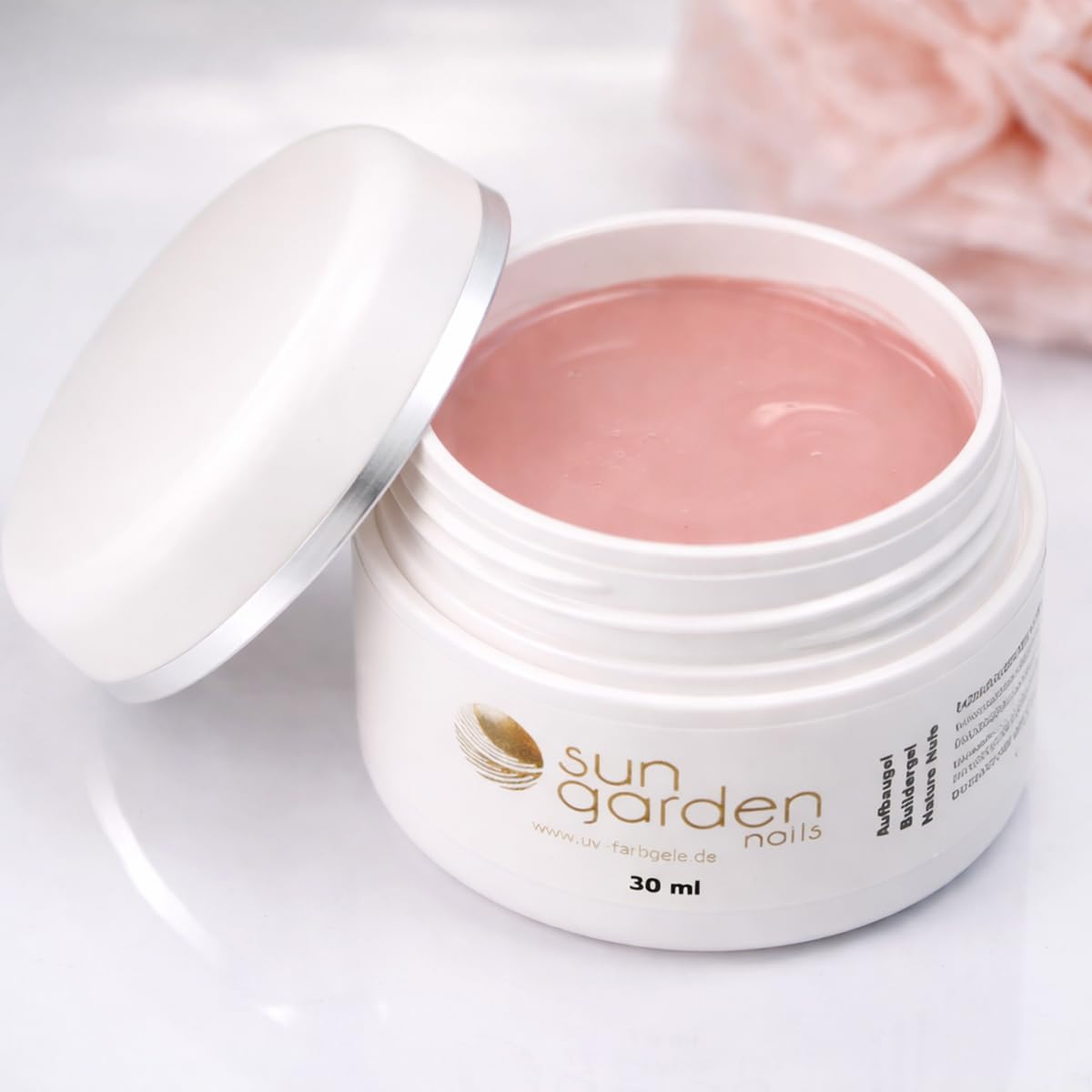 Sun Garden Nails Gel Rigenerante UV Natural Nude 30 ml – Gel Camouflage per Unghie – UV/LED Indurente per Nail Art – Gel Costruttore