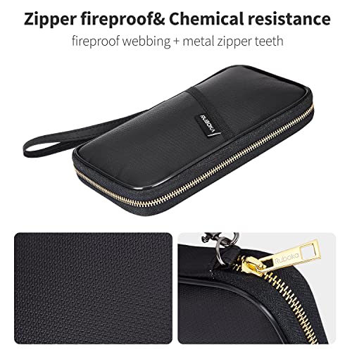Ruboka Fire-Resistant Rfid Blocking Passport Holder Wallet (4.3Inx8.6In), Family Multiple Passport Holder Cover Money Bag Wetting Proof, Travel Document Organizer Credit Card Clutch Bag For Men Women #TOP4