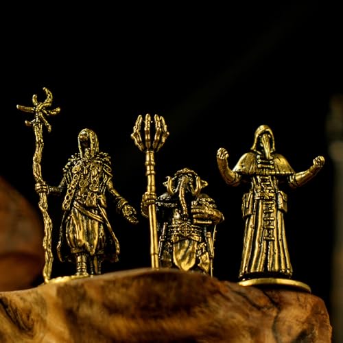 Estatua de mago halcón de latón macizo CHOVY miniatura 4