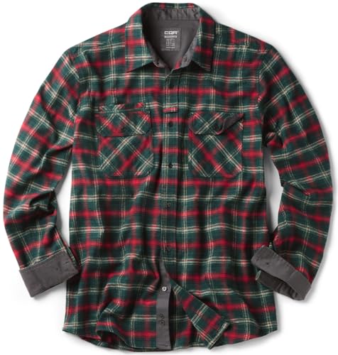 Men's 100% Cotton Button-Down Flannel Shirt, Long Sleeve