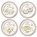 COFFRET 4 ASSIETTES A FROMAGE D19CM