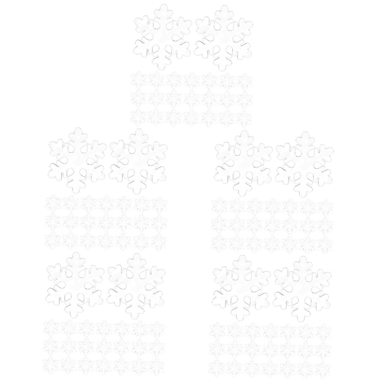 Cabilock 500 Pièces Flocon de Neige Transparent Ornements clairs de Flocon de Neige Pendentif Sapin de Noel Christmas Tree Decoration Christmas Tree Ornaments décors de Noël décor Suspendu