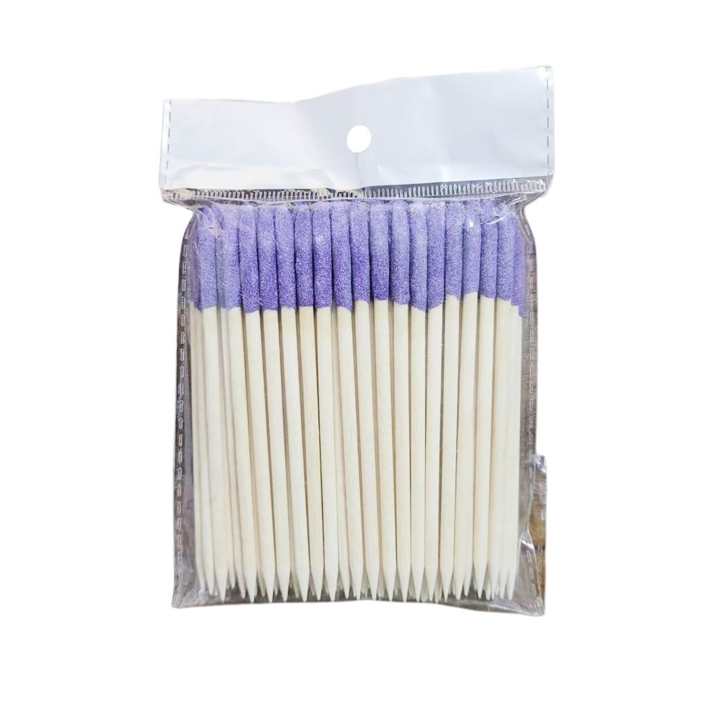 Double Head Nails Art Wood Stick Sanding Sticks Wooden Cuticle Pusher Stick Nails Cuticle Remover Manicure Pedicure Tool