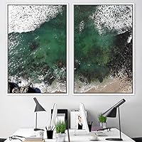 2 Piece Framed Canvas Wall Art Natural Abstract Canvas Prints Home Artwork Decoration for Living Room,Bedroom - 16