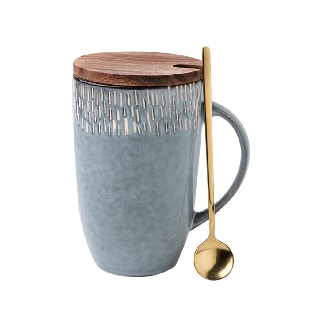 Duży kubek do kawy, wykwintne retro ceramiczne kubki do kawy kubki na mleko porcelanowa filiżanka do herbaty piękny prezent urodzinowy dla przyjaciół / członków rodziny, nadaje się do zmywarki i kuchenki mikrofalowej C