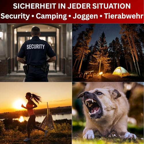 Pfefferspray 40 ml Breitstrahl [ideal für Alltag & Reisen] Windfestes Tierabwehrspray & Selbstverteidigung legal, perfekt für Outdoor, Spaziergänge & Sport – Abwehrspray mit 5 m Reichweite & 0,66% OC