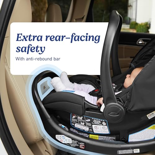 Image of Graco SnugRide SnugFit Infant Car Seat, Baby Car Seat with Anti Rebound Bar for Extra Safety, No-Rethread Harness, Latch Equipped Carseat, Baby Essentials, Gift for New Parents, Gotham