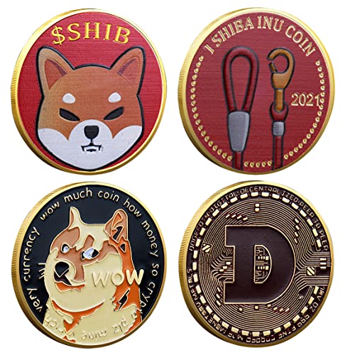 6 Pack Collectible Bitcoin Ethereum Dogecoin Shiba Litecoin Ripple Commemorative Coins, 3mm Limited Edition Cryptocurrency Coin BTC EHT DOGE SHIB XRP LTC Physical Tokens for Gift with Protective Case - Image 5