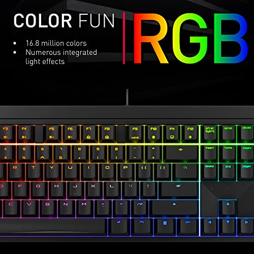 CHERRY MX 2.0S, Mechanical Gaming Keyboard with RGB Lighting, UK Layout (QWERTY), Wired, Designed in Germany, MX RED Switches, Black - Image 6