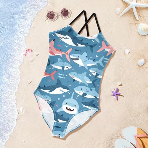 Image of Girls One Pieces Swimsuit Cute Beach Swimwear with Adjustable Strap 3-10 Years