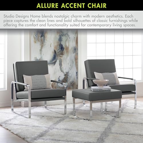 Sillón Plegable Cuero Sintético Gris Humo miniatura 6