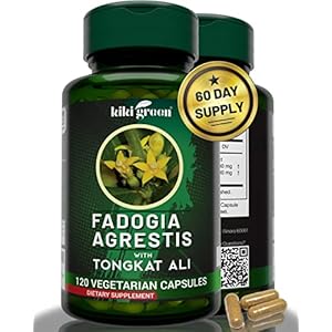 KIKI Green Fadogia Agrestis Extract with Tongkat ali for Men 1000mg Per Serving, Herbal Supplement 120 Vegan Capsules for Daily Use