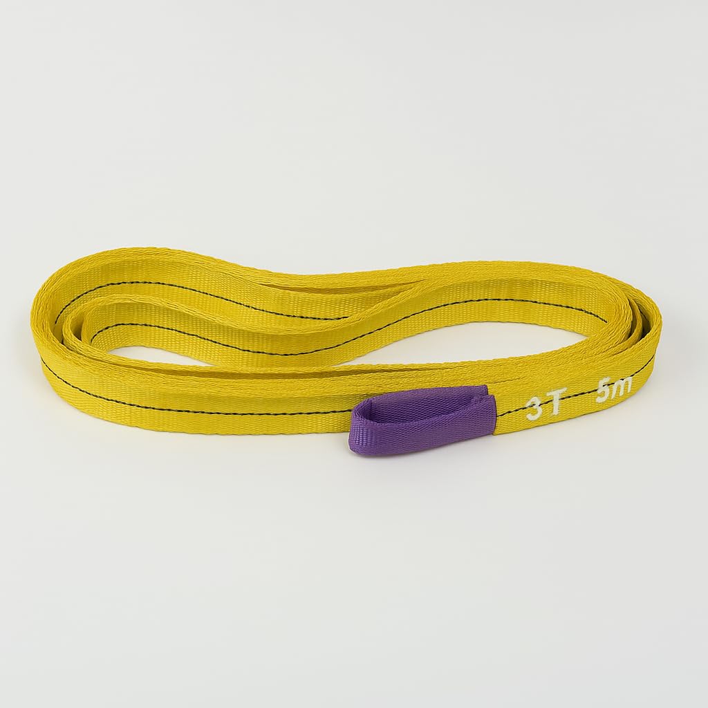 Fascia di Sollevamento 3 Ton – Lunghezza 6 Metri – Cinghia in Poliestere ad Alta Resistenza con Asola Rinforzata – Conforme Norme CE – LEMAG SRL