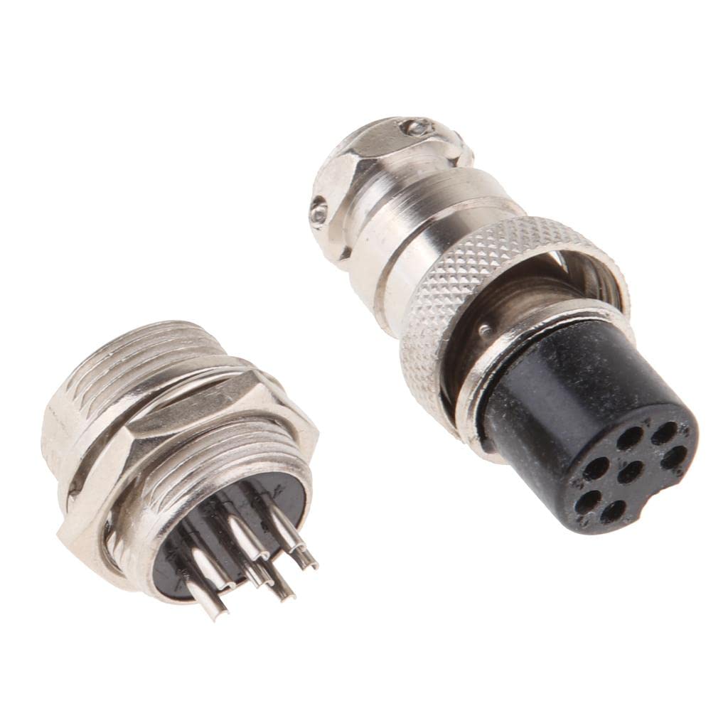 CALANDIS Pair Gx16 7 Pins Waterproof Male Female Panel Metal Aviation Wire Connector-image-48