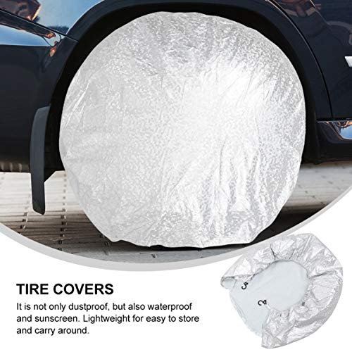 BESPORTBLE 4 Stks Bandhoezen Bandbeschermers Rv Wiel Camper Wieldoppen Zon Regen Vorst Sneeuw Beschermer Waterdichte… - Image 5