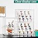 Attelite Acrylic Display Case,Upgrade 4 Tiers Clear Display Case with 3 Adjustable divider, Stackable Large Storage Box with Magnetic Door for Collectibles Action Figures
