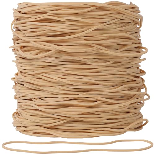 Foshine Rubber Bands Large Beige 7 inch 0.5bl Elastics Bands Size117A Long Rubber Band For Office Supplies Home Big #117A (7" x 1/16") image 1