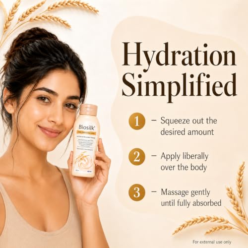 Image of BIOSILK Lotion 300ml: Lightweight, non-greasy body lotion for dry, sensitive skin. With 3:1:1 Ceramide Complex, Oatcom & Pentavitin for 72-hour hydration. Hypoallergenic & paraben-free.