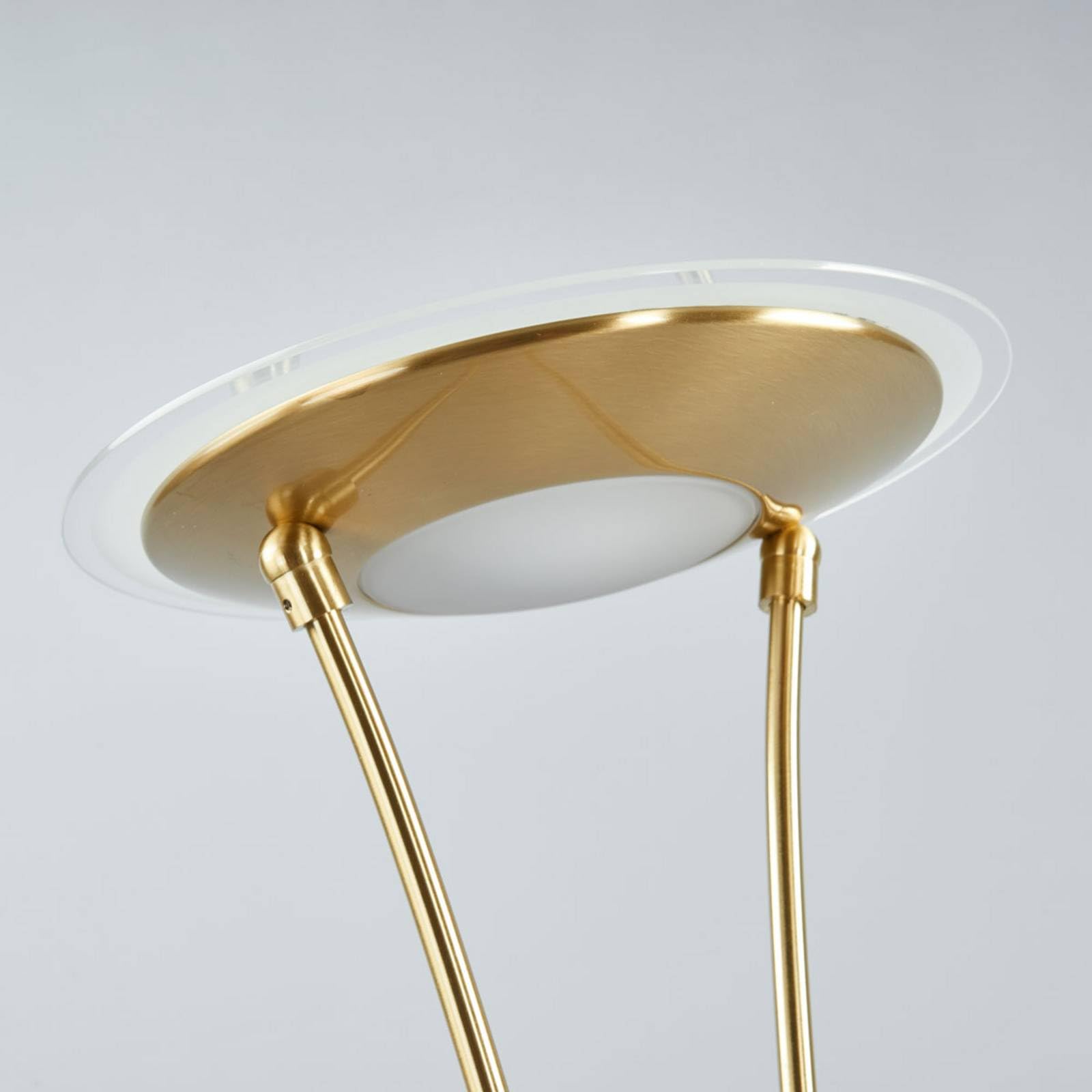 Lindby LED Lámpara de pie Eda (Moderno) en Dorado hecho Metal e.o. para Salón & Comedor (2 llamas, lámpara,