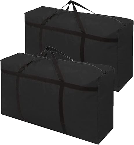 WITERY Bolsas de almacenamiento grandes de 180 litros, 2 unidades, impermeables, a prueba de humedad, con cremallera, bolsa de transporte para la
