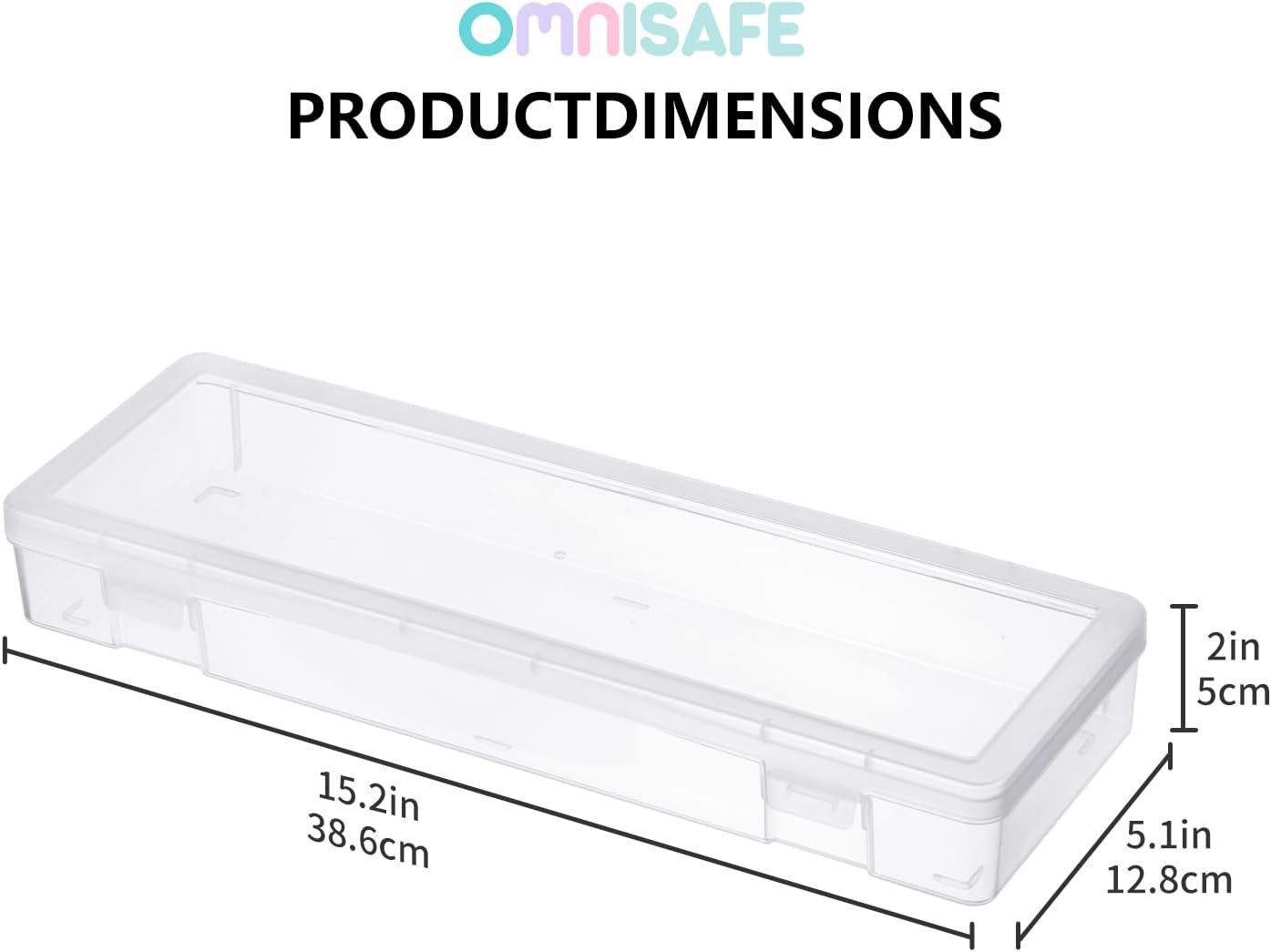 6 Pack Large Plastic Hobby Art Craft Organizer,Clear Plastic Storage Containers with Latching Lid, for Pencil Box, Lego, Crayon