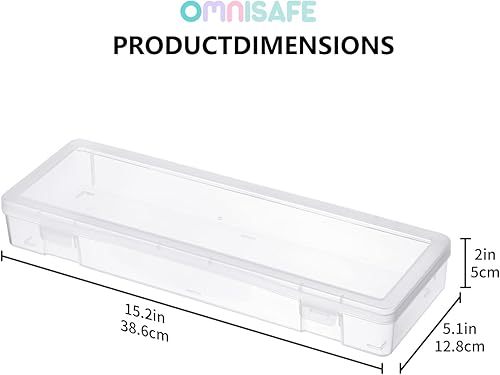 Miniatura 13 de Paquete de 12 pequeños organizadores de plástico para manualidades, contenedores de almacenamiento de plástico transparente con tapa de pestillo