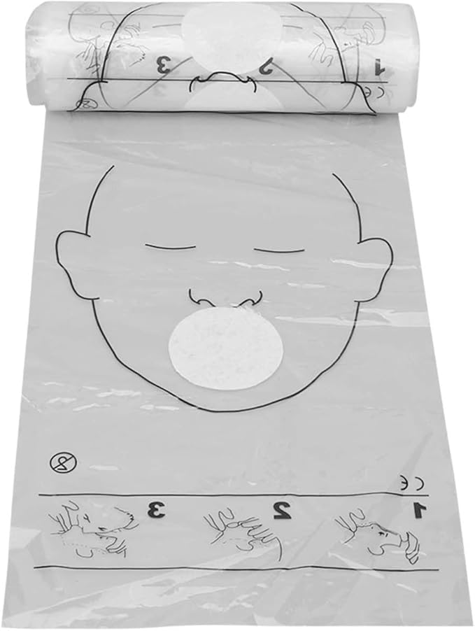 1 Roll Cardiopulmonary Resuscitation Barrier, First Aid CPR Face Shield