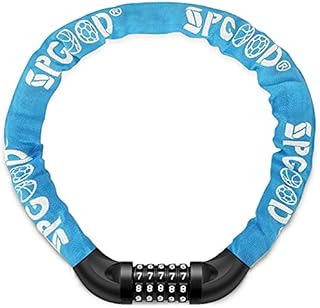 SPGOOD Bike Locks Heavy Duty/Bicycle Chain/Cycling Lock (14 Colors) 5-Digits Codes Resettable 100,000 Codes for Bike Cycle, Moto, Door, Gate Fence 830mm Length