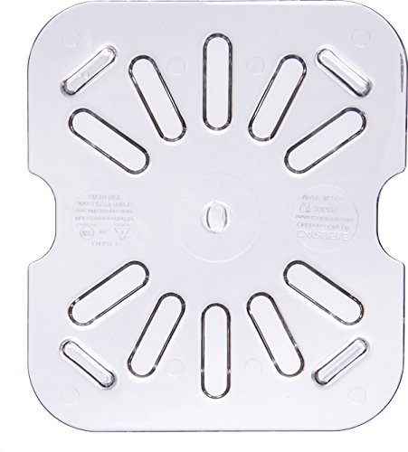 Carlisle FoodService Products Storplus Food Pan Drain Shelf Drain Tray for Kitchens, Restaurants, and Hotels, Polycarbonate, 1/6 Size, Clear