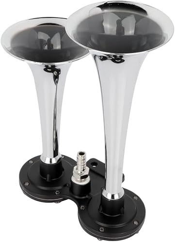 Miniatura 9 de Kit de bocina de aire eléctrica de 150 dB con compresor de aire, trompeta doble, bocina de tren, bocina de aire para automóvil, 12 V, para camiones,