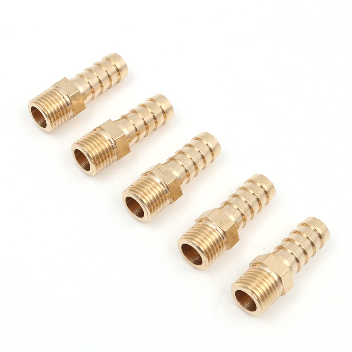 2 pezzi in ottone massiccio connettore coda per tubo flessibile maschio per BSP filo stagno piscina tubo adattatore ottone, 3/4 maschio x 25mm